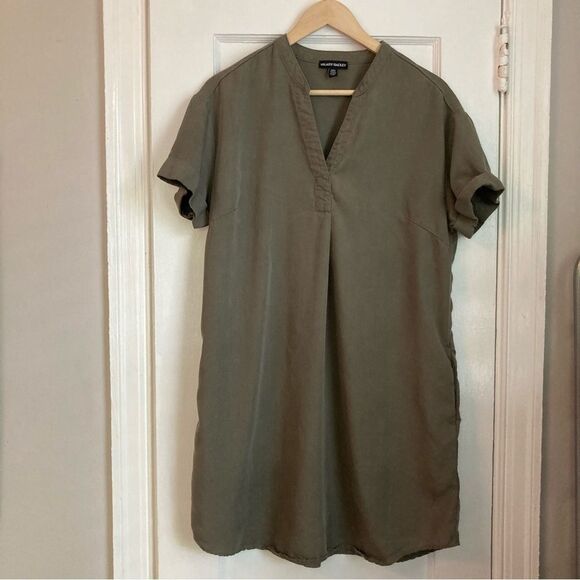 Hilary Radley Olive Green Mini Shift Dress Size Medium - Picture 1 of 4